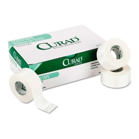 Medline Curad First Aid Silk Cloth Tape, 2" x 10 yds, White, 6/Pack MIINON270102